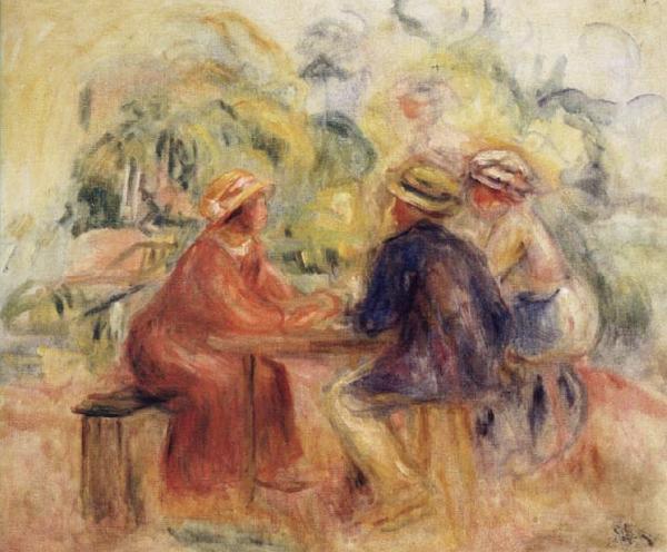 Pierre Renoir Meeting in the Garden Spain oil painting art